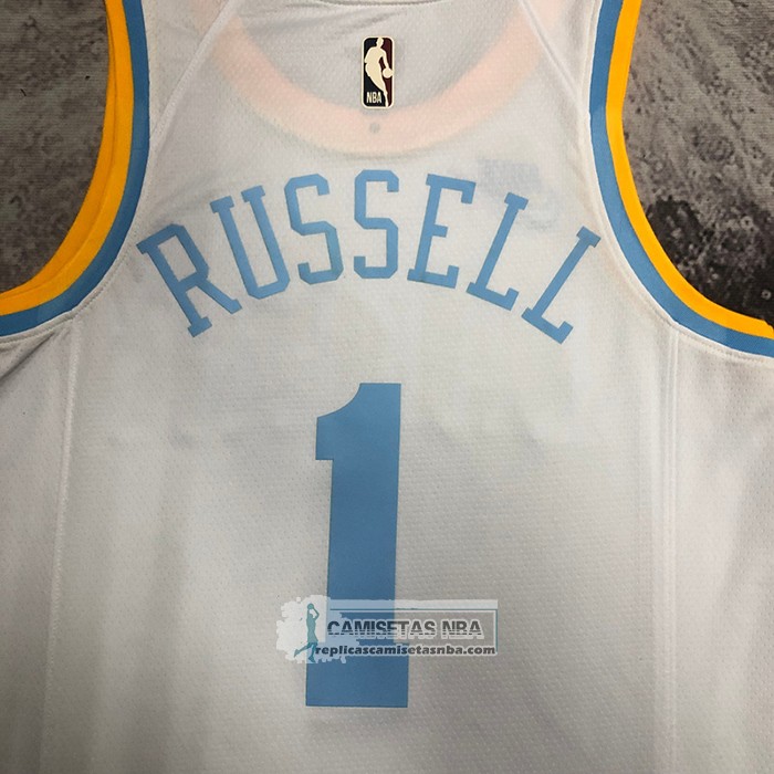 Camiseta Los Angeles Lakers D'Angelo Russell NO 1 Classic 2022-23 Blanco